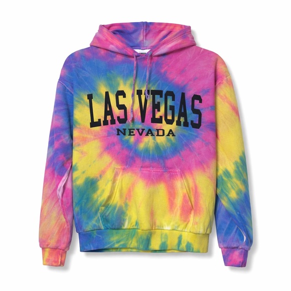 Destinations Sweaters - Colorful Tie-Dye Las Vegas Hoodie